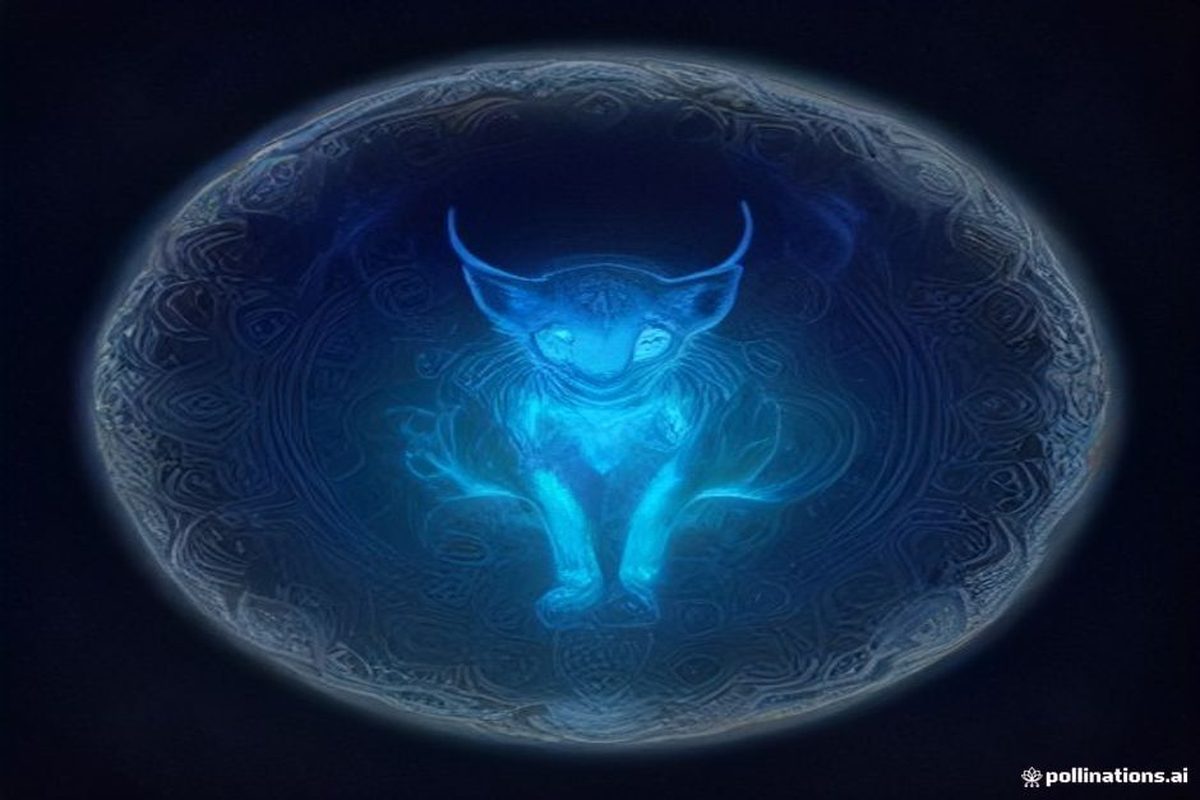 Ilustração simbólica de um guardião animal emergindo entre árvores ao anoitecer, envolto em silêncio e neblina